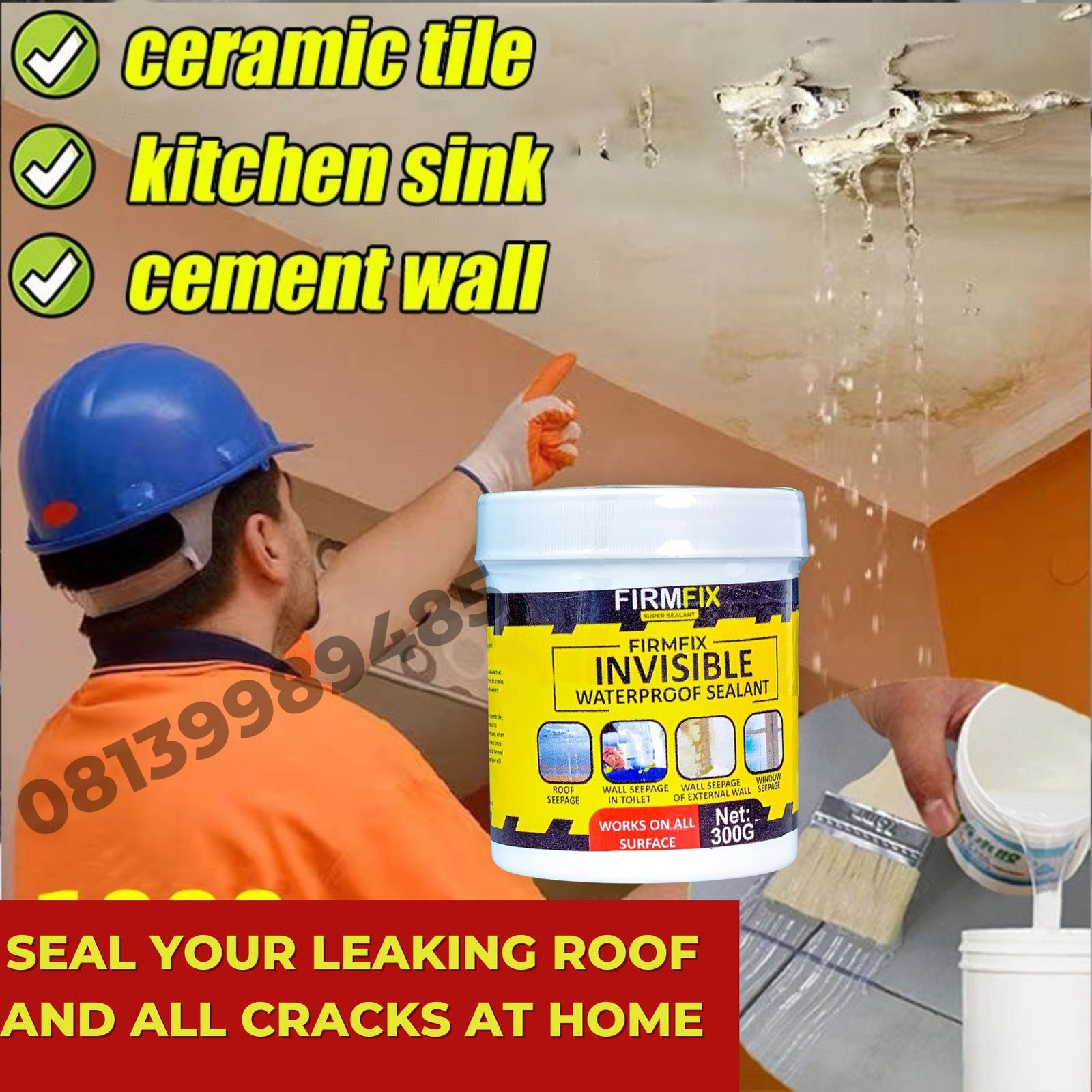 Waterproof Sealant for Roof: Firmfix Invisible Waterproof Sealant